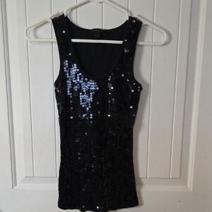 Express Black Sequene Top